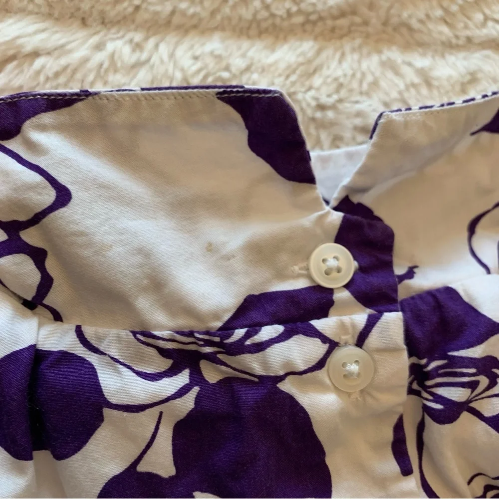 Janie and Jack Purple Floral Peplum Top